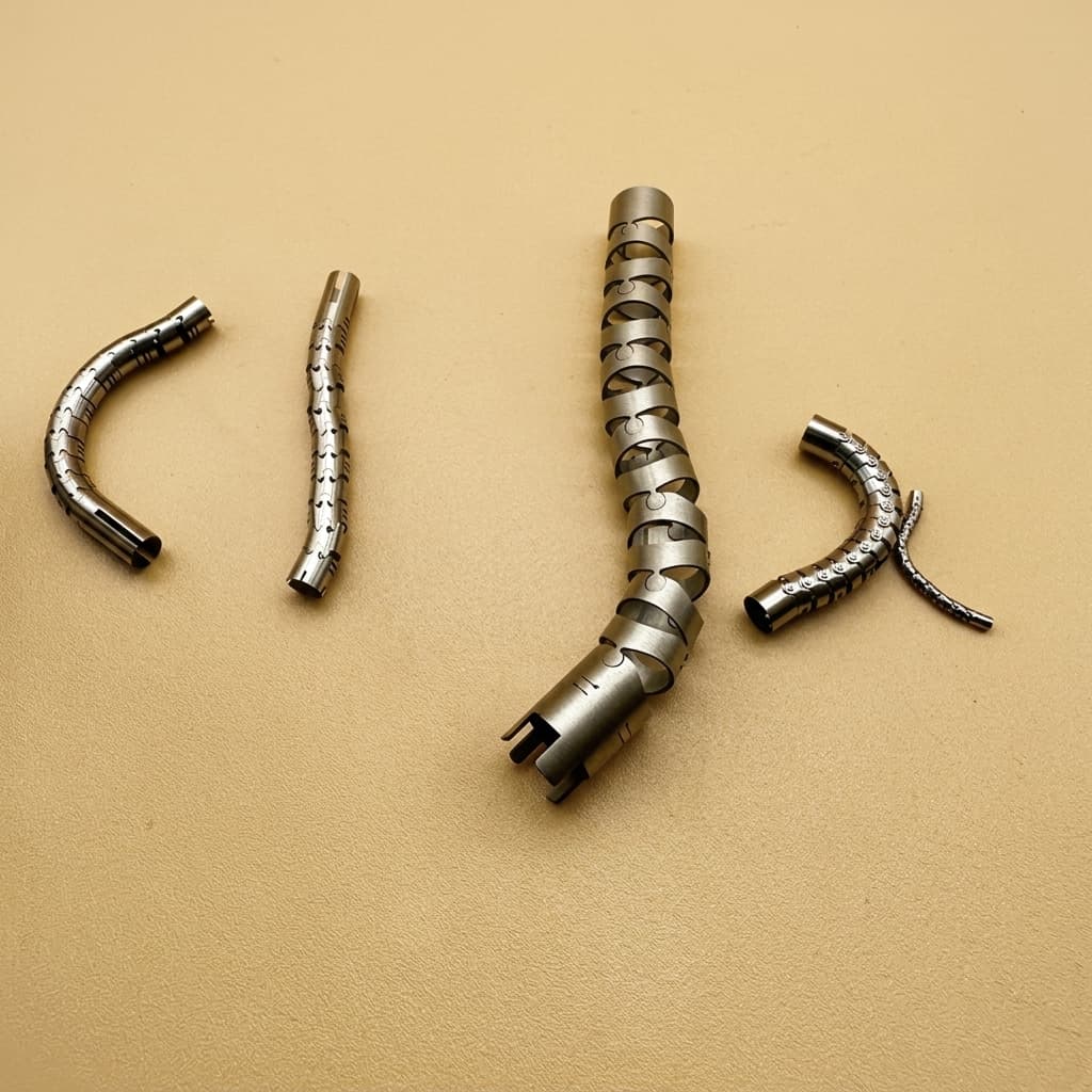 Flexible bending section component for steerable catheter shaft development